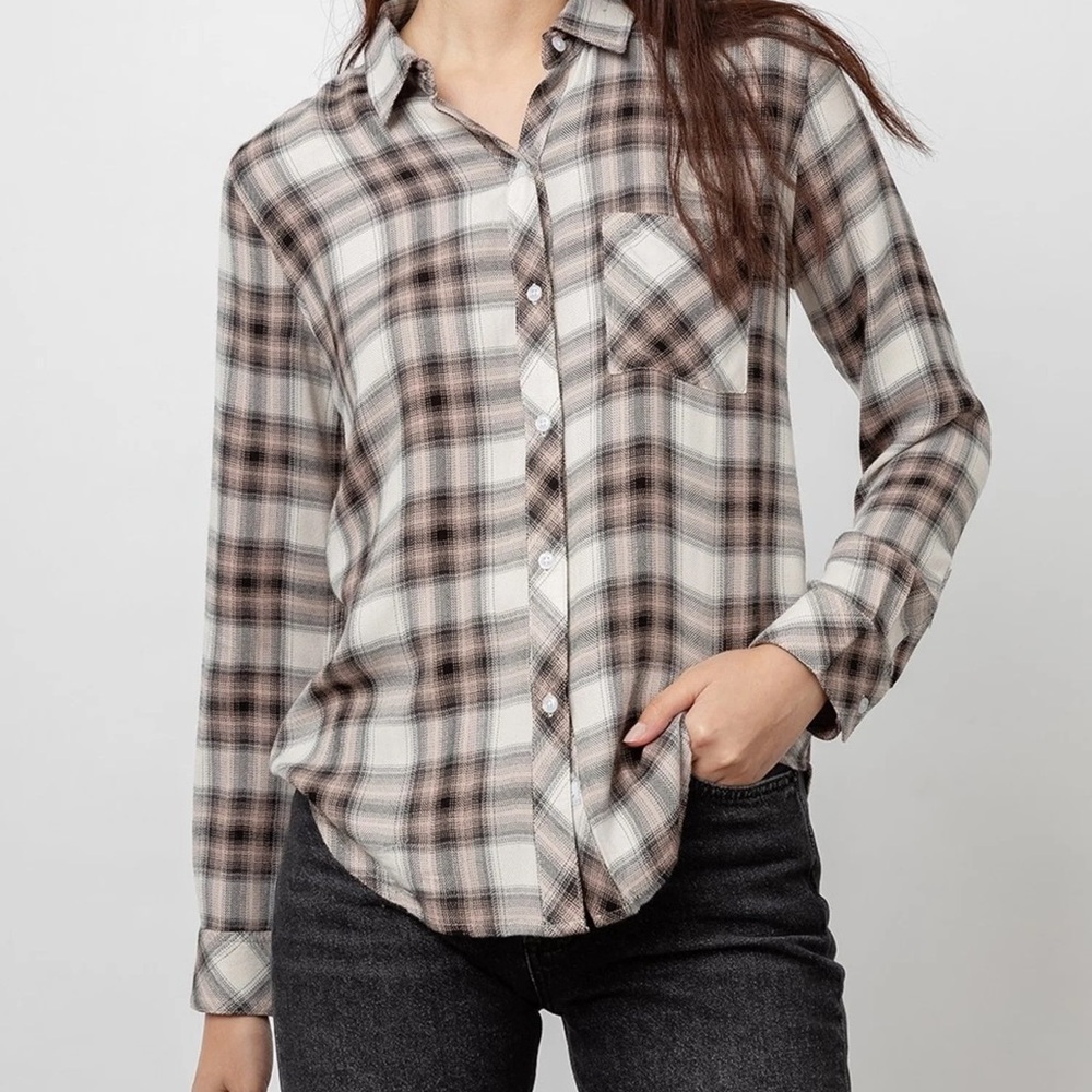Rails Soft Plaid Button Up Shirt - image 2